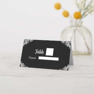 Placement Carte de place pliée
