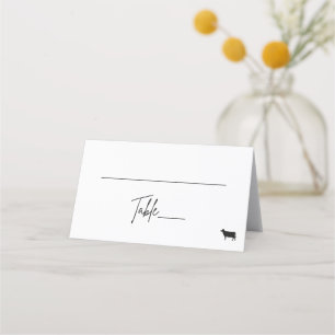 Placement Carte de place pliée - Boeuf