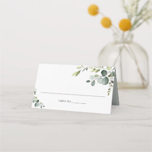Placement Carte de place pliée Eucalyptus Rustique