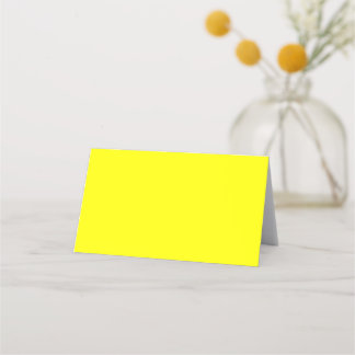 Placement Carte de place pliée jaune vif