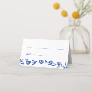 Placement Carte de place pliée pour Mariage floral dessiné e