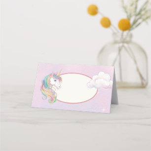 Placement Carte de place pour la fête d'anniversaire Unicorn