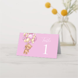Placement Carte de place Teddy Bear Pink Ballots
