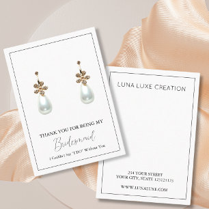 Placement Carte de Présentation de Cadeau de Demoiselle d'Ho