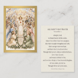 Placement Carte de prière catholique de la Toussaint