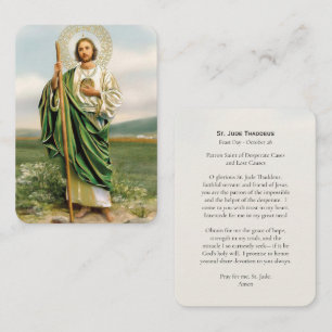 Placement Carte de prière catholique romaine de St. Jude Tha