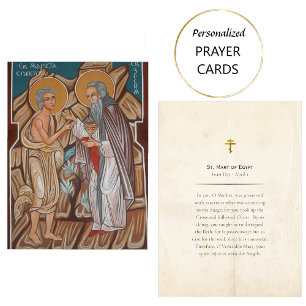 Placement Carte de prière chrétienne orthodoxe de Sainte-Mar