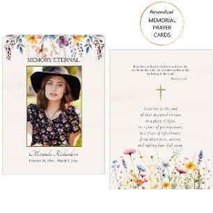 Placement Carte de prière chrétienne orthodoxe fleur sauvage