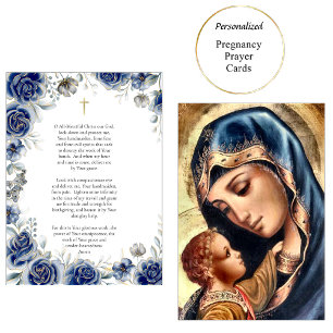 Placement Carte de prière de grossesse catholique Vierge Mar