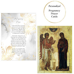 Placement Carte de prière de grossesse chrétienne orthodoxe