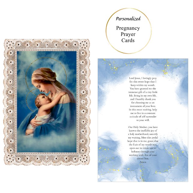 Placement Carte de prière de grossesse de la Vierge catholiq (Créateur téléchargé)