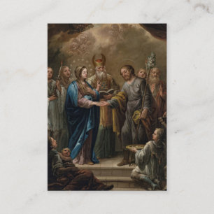Placement Carte de prière de mariage aux fleurs bleues aquar