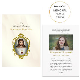 Placement Carte de prière du Sacré-Coeur de Jésus