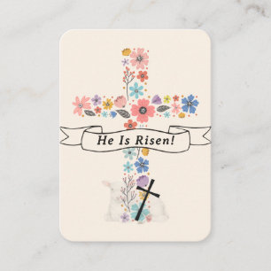 Placement Carte de prière florale aquarelle pour Pâques Il E