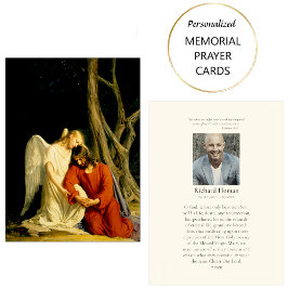 Placement Carte de prière funéraire catholique