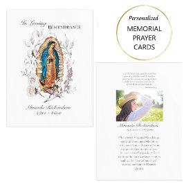 Placement Carte de prière funéraire Notre-Dame de Guadalupe