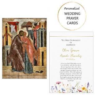 Placement Carte de prière Mariage orthodoxe Fleur sauvage du