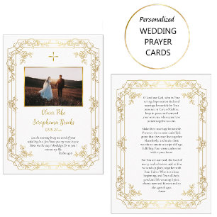 Placement Carte de prière Mariage orthodoxe Rose d'or
