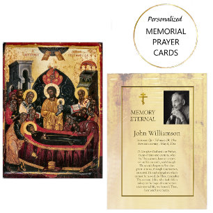 Placement Carte de prière Orthodoxe Christian Funeral