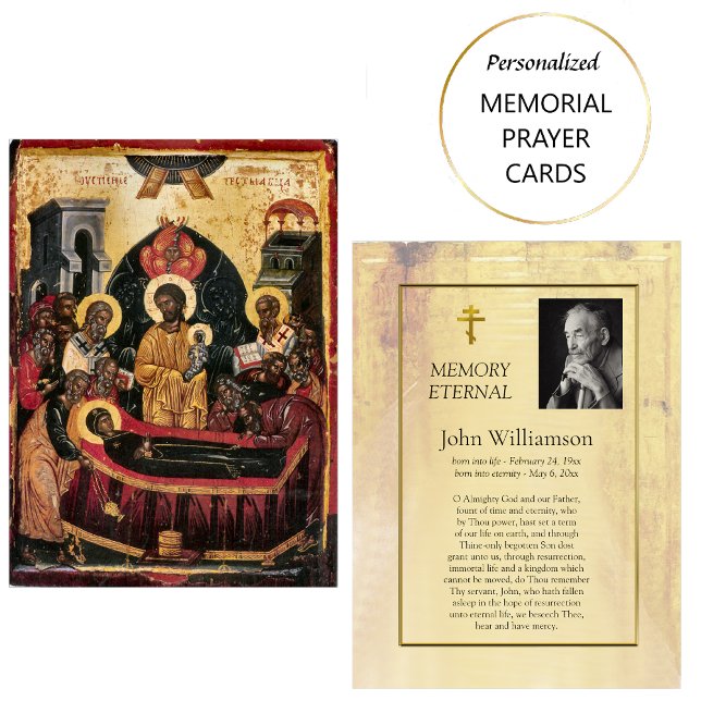 Placement Carte de prière Orthodoxe Christian Funeral (Créateur téléchargé)