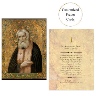 Placement Carte de prière orthodoxe de Sarrov