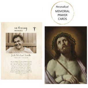 Placement Carte de prière photo de la Passion du Christ