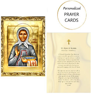 Placement Carte de prière St. Olga de l'Alaska