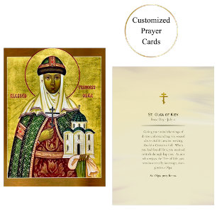 Placement Carte de prière St. Olga Equal-to-the-Apostles