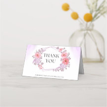 Carte de remerciement florale élégante