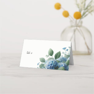 Placement Carte de Repérage de Table Hortensia Bleu