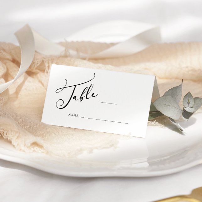 Placement Carte de table de mariage à écriture simple modern (Créateur téléchargé)