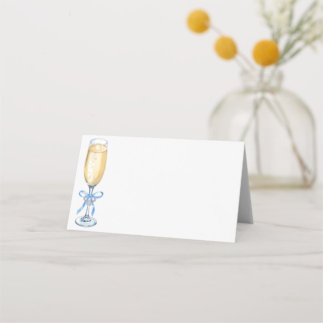 Placement Carte de table de mariage avec champagne Something (Dos)