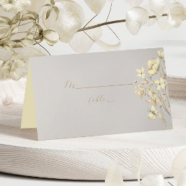Placement Carte de table de mariage bohème automnal à fleurs