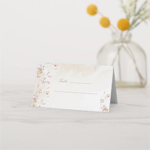 Placement Carte de table de mariage floral bohème