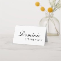 Carte de table de mariage pliée minimaliste modern