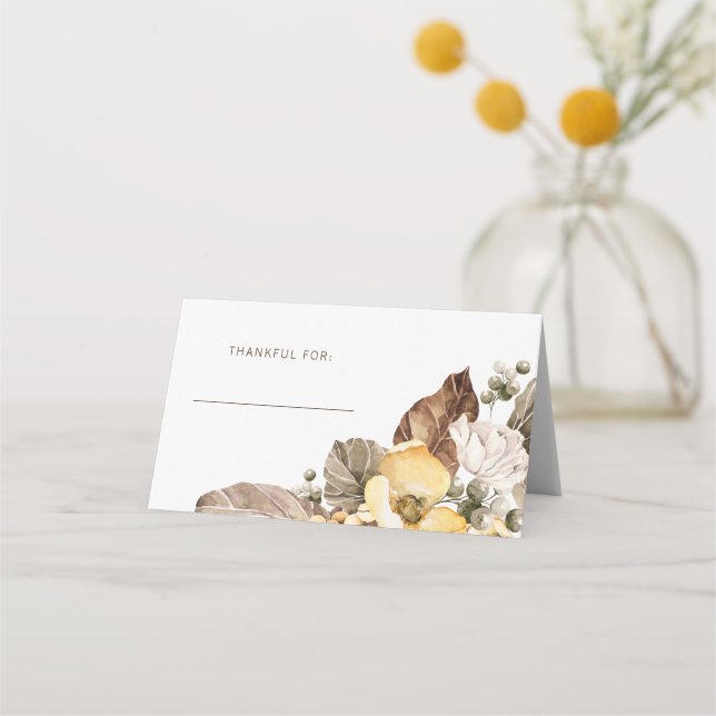 Placement Carte de table de Thanksgiving (Devant)
