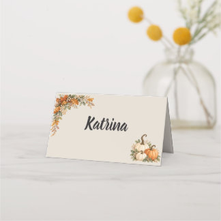 Placement Carte de table de Thanksgiving à la ferme rustique