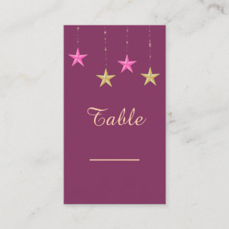 Placement Carte de table des Mille et Une Nuits
