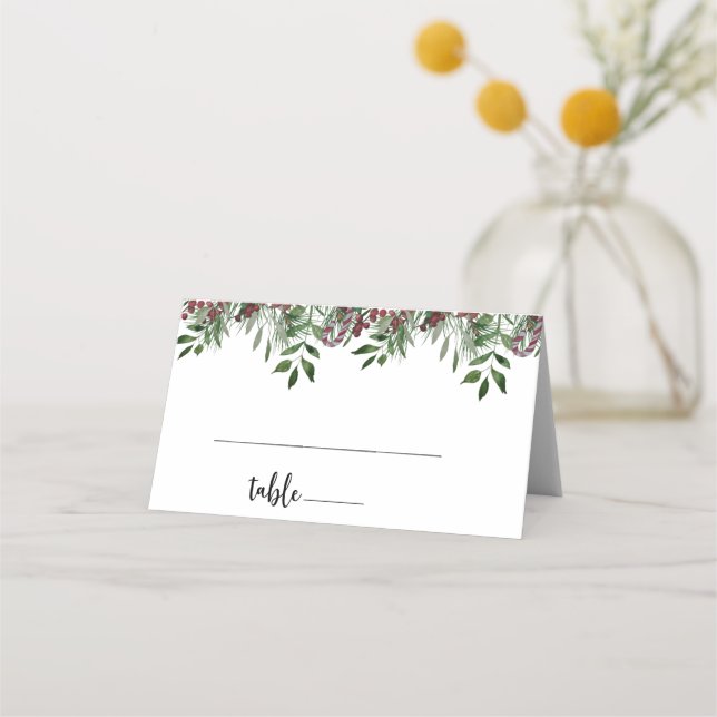 Placement Carte de table évergreen (Devant)