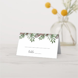 Placement Carte de table évergreen