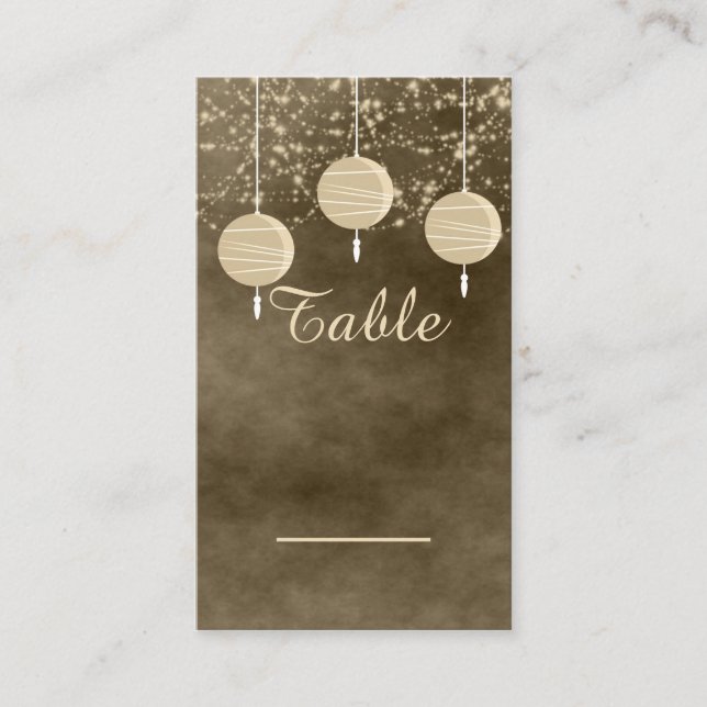 Placement Carte de table Ivory Lanterns (Devant)