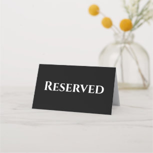 Placement Carte de table Mariage imprimée, repliée réservée