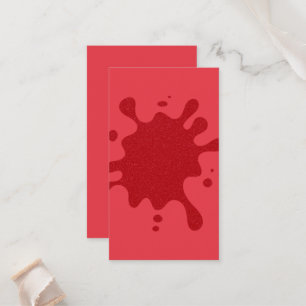 Placement Carte de table minimale plate éclaboussure rouge t