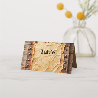 Placement Carte de table pliée de mariage