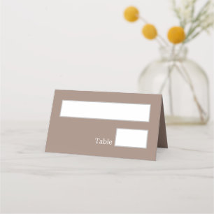 Placement Carte de table pliée Taupe pour mariage