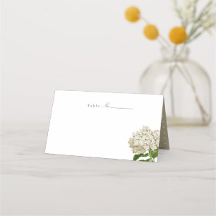 Placement Carte de table vierge Hydrangea Blanc d'Ivoire