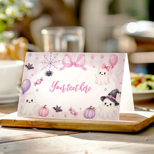 Placement Carte de tente de nourriture d'anniversaire Hallow