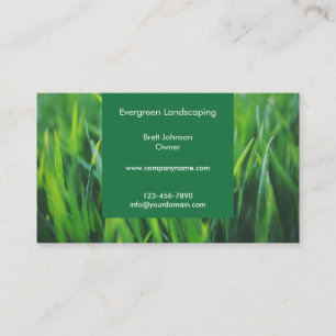 Placement Carte de visite d'herbe personnalisé