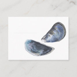 Placement Carte d'emplacement de coquille d'aquarelle