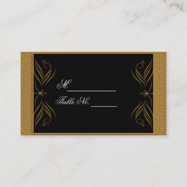 Placement Carte d'emplacement de mariage avec accentuation d (Devant)